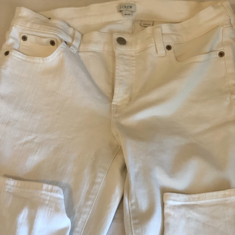 J Crew white denim jeans